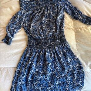 MICHAEL Michael Kors Blue Floral Long Sleeve Dress